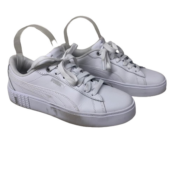 PUMA White Smash Platform v2 Classic Sneakers - Picture 4 of 14